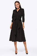Платье женское вельветовое черного цвета 166627L