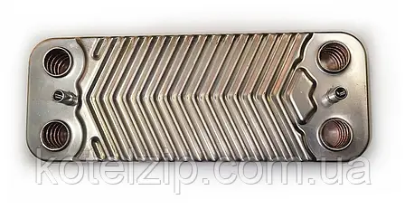 Теплообмінник ГВП вторинний 12 пластин Ferroli Divatech F24B, Fertech F24B 902610480, фото 1