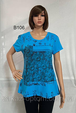 Футболка жіноча оптом (2XL-5XL) В'єтнам B106-115693, фото 1