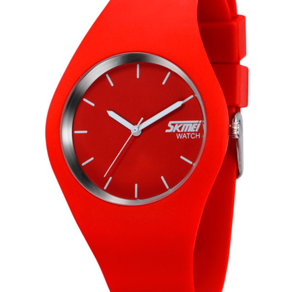 Годинник жіночий Skmei Rubber Red 9068R