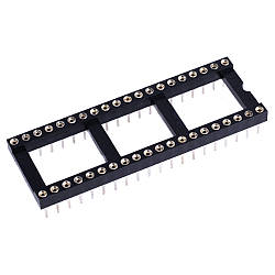 Цангова DIP-панелька SCLM-40G, 40 контактів, широка, позолочена