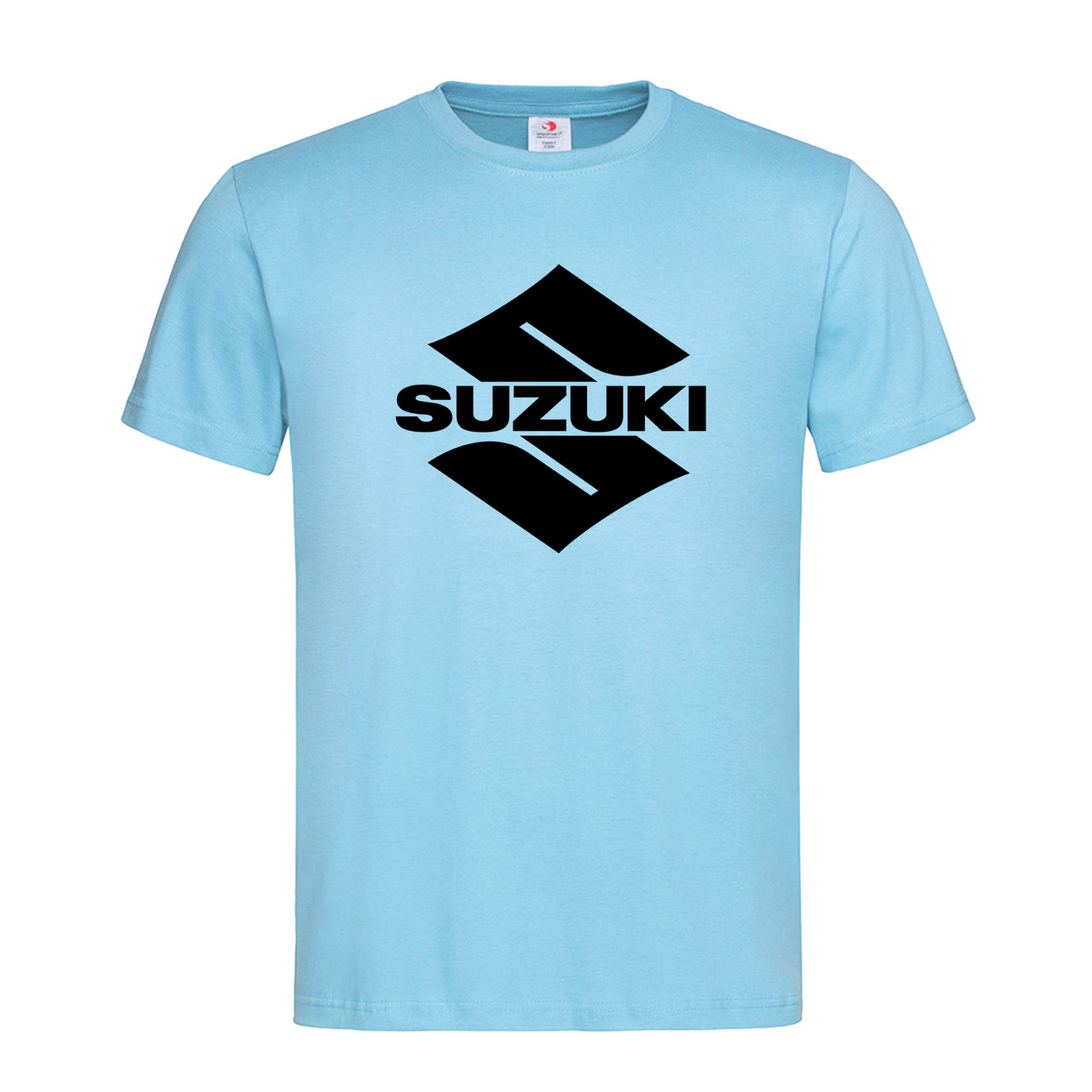 Голубая мужская/унисекс футболка Suzuki logo (15-23-1-блакитний) - фото 1 - id-p2099716964