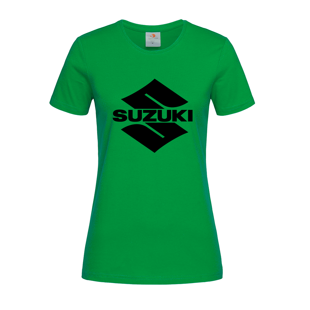Зеленая женская футболка Suzuki logo (15-23-1-зелений) - фото 1 - id-p2099716978