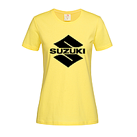 Желтая женская футболка Suzuki logo (15-23-1-жовтий)