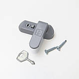 Блокіратор на вікна антидетка Penkid з кнопкою і ключем сірий, фото 5