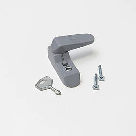 Блокіратор на вікна антидетка Penkid з кнопкою і ключем сірий