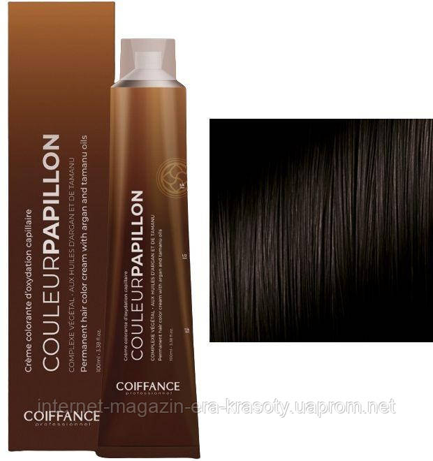 Стійка фарба для волосся 1.0 Чорний Color Permanent Papillon Care Coiffance, 100 мл