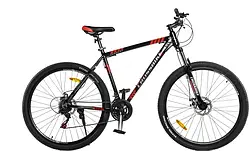 Велосипед CrossBike Everest 29" Рама алюміній 19" 2022 Black-Red