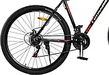 Велосипед CrossBike Everest 29" Рама алюміній 19" 2022 Black-Red, фото 4