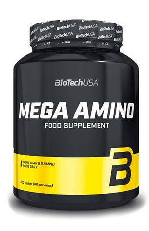 Амінокислоти комплексні BioTech USA Mega Amino 500 таб Угорщина, фото 1