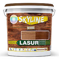 Лазур декоративно-захисна для обробки дерева LASUR Wood SkyLine Махагон 5л