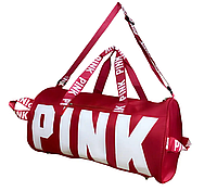 Жіноча спортивна сумка pink , сумка для фітнесу червона. Колір: червоний (код: S145R)