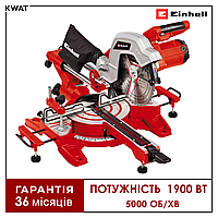 Пила торцювальна маятникова 1900 Вт Einhell TC-SM 254 5000 об хв Диск 254 мм Протяжка