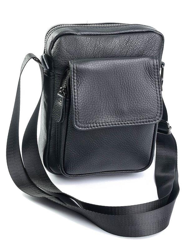 Чоловіча шкіряна сумка 2005 black.Чоловічі сумки-планшети оптом і в роздріб в УкраЇні., фото 1