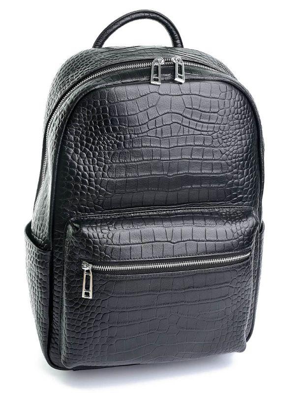 Чоловічий шкіряний рюкзак 23130 Black.Чоловічі рюкзакі гуртом і в роздріб в Україні.