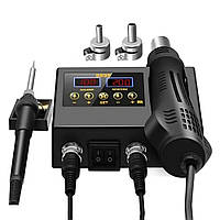 Паяльна станція з паяльником та термофеном / Паяльний фен / Паяльник / Термофен