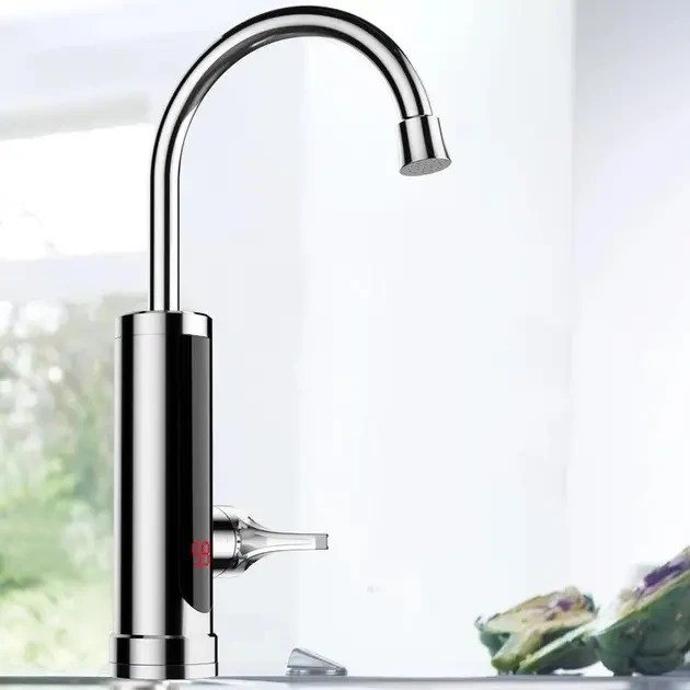 Проточный электрический водонагреватель воды для кухни водонагреватель с экраном - фото 4 - id-p2104580211