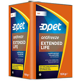 Антифриз концентрат Opet EXTENDED LIFE G12+ (помаранчевий) 16кг ANTIFREEZE LONG LIFE 16 kg