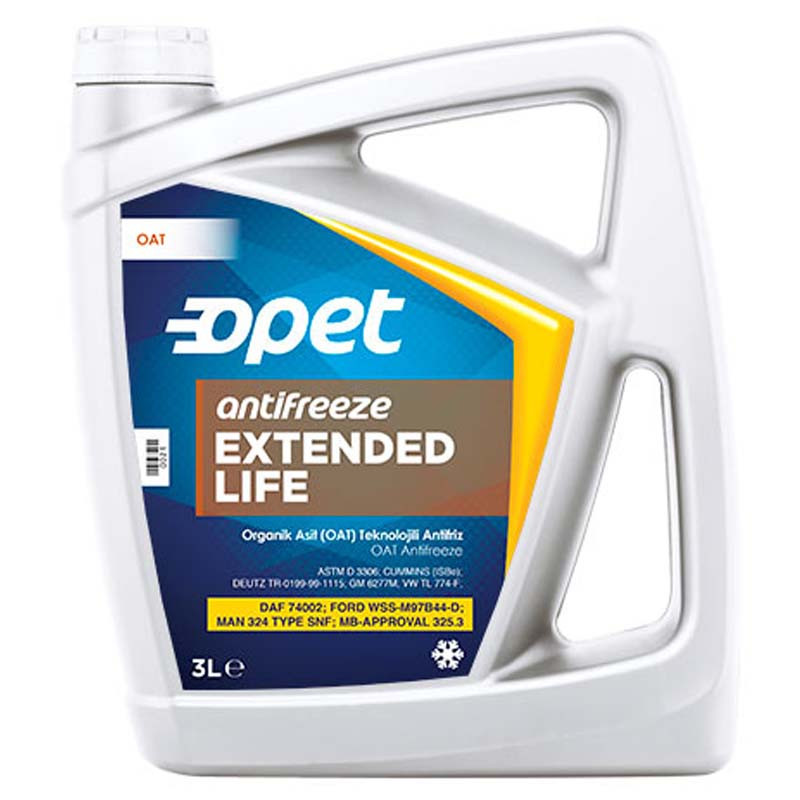 Антифриз концентрат Opet EXTENDED LIFE G12+ (помаранчевий) 3л ANTIFREEZE LONG LIFE 3L