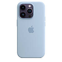 Оригинальный чехол Silicone Case iPhone 14 Pro, красивый фирменный чехол iPhone 14 Pro голубой