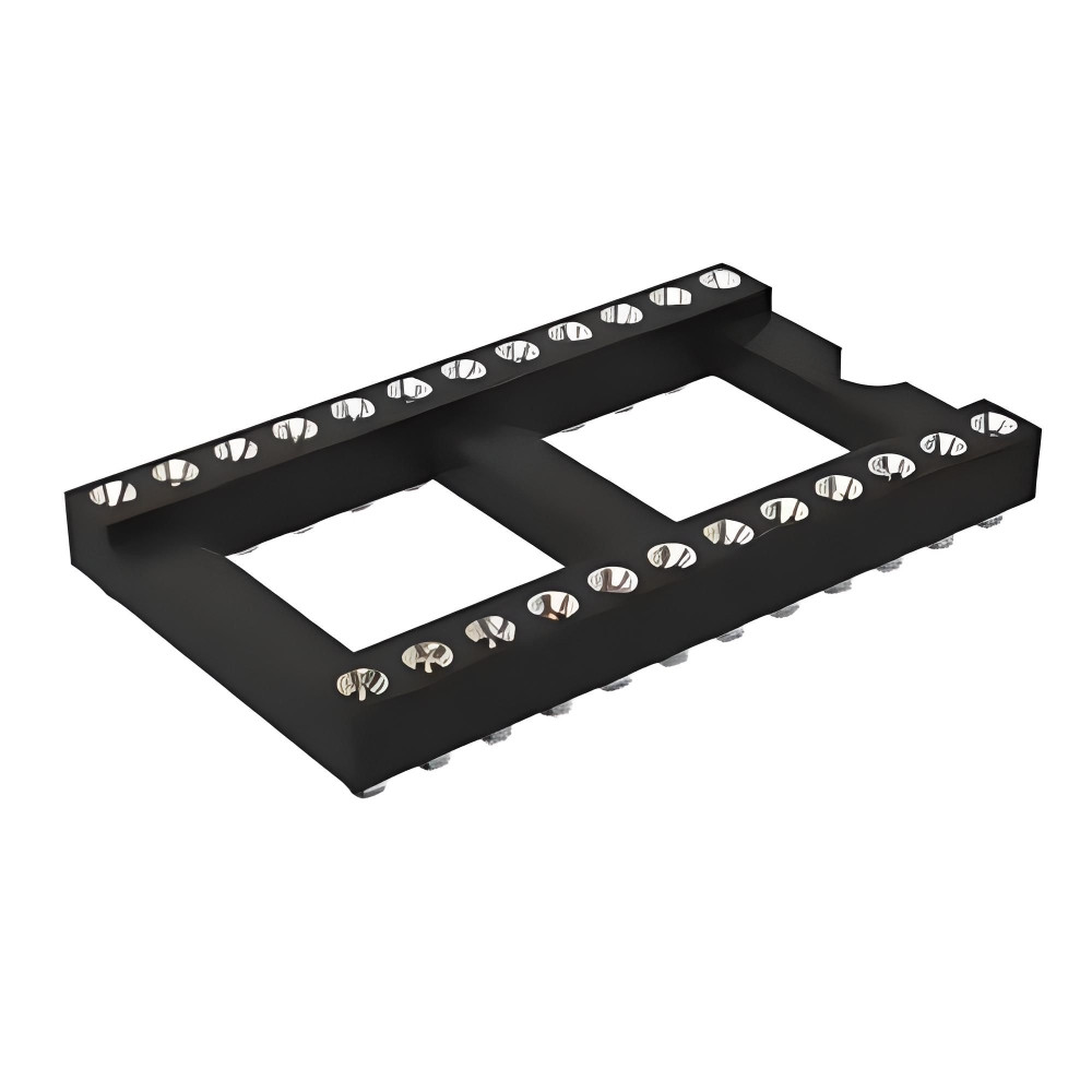 Цангова DIP-панелька SCSP-28 планарного монтажу, 28 контактів, широка