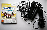 We Sing Encore англійська версія + 2 Мікрофони Logitech, Б/В, - диск Nintendo Wii