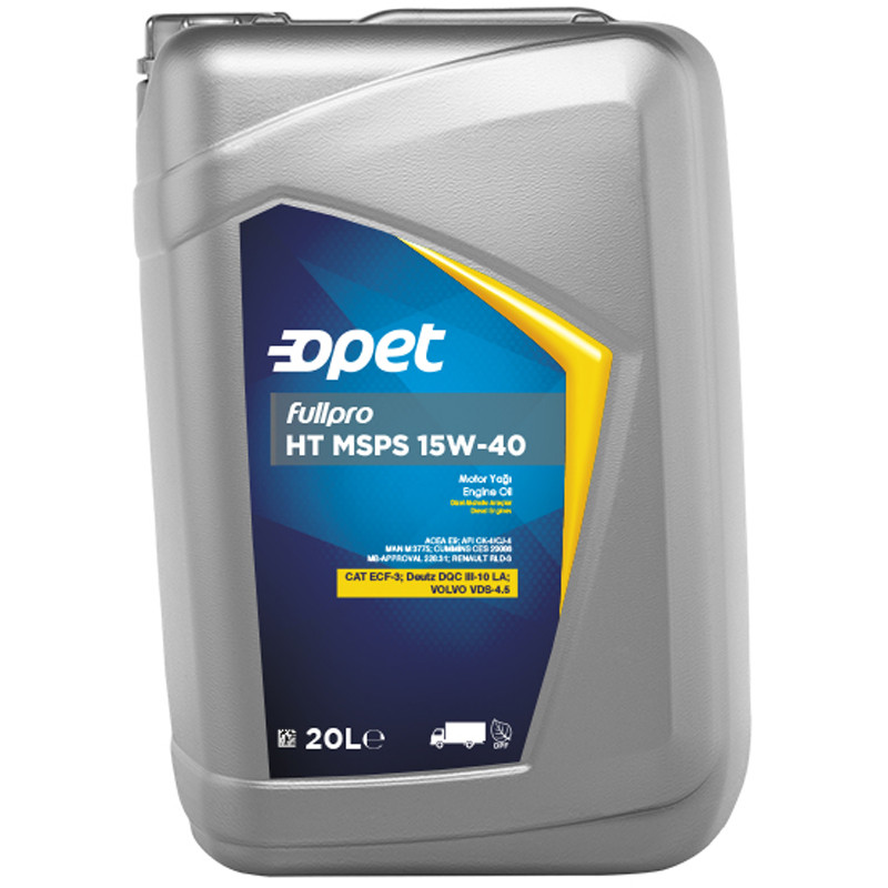 Олива моторна Opet FULLPRO HT MSPS 15W-40 CK-4 TRUCK 20л 15W-40 FULLPRO HT MSPS 20L, фото 1