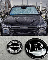 Комплект емблем Brabus на Mercedes S-class W223 (капот + решітка радіатора)