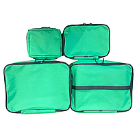 Дорожній набір органайзерів Maxi 4 в 1 зеленого кольору