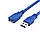 Кабель-подовжувач USB AM-AF v3,0, 3м, синій, фото 2
