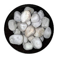Камень Белый кварц обвалованный (5-12 см) 25 кг ведро