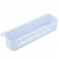 Прямокутна поличка для ванної кімнати пластикова 29*9*6см біла Алеана