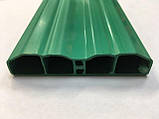 Штахетню пластикову для парканів і огорож, розмір 80х15 мм, колір зелений, фото 2