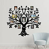 Сімейне дерево🌳 Колібрі 2 фоторамка, родинне дерево на стіну з фото рамками Колібрі, фото 4