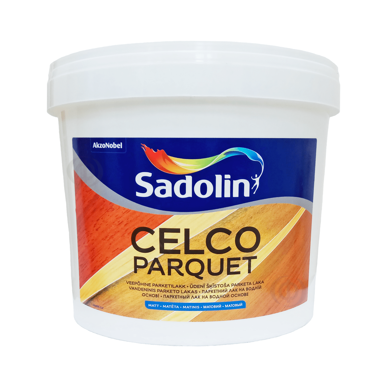 Лак для підлоги Sadolin Celco Parquet паркетний, матовий, безбарвний, 5 л, фото 1