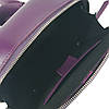 Сумка жіноча "КВАДРО" натуральна шкіра, фіолетова/чорна/фуксія, фото 4