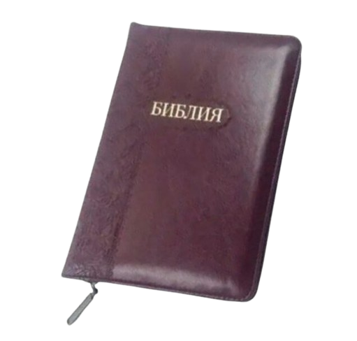Біблія 045 zti розмір 13.5 х 18.5 см, шкір.зам, бордо (артикул 11454.3) / російською мовою