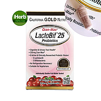 California Gold Nutrition, LactoBif, Cran-Max, пробіотики з журавлиною, 30 рослинних капсул