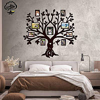 Сімейне дерево Колібрі 3 фоторамка, родинне дерево на стіну з фото рамками Колібрі