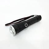 Точковий ручний ліхтар Police, Тактичний ліхтар на акумуляторі з юсб Алюмінієвий 18650 TO-12, фото 6