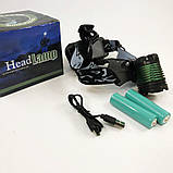 Головний ліхтар із зарядним пристроєм POLICE BL-2188B-T6, Ліхтарик акумуляторний наголовний CM-48, фото 10