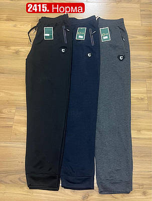Чоловічі спортивні штани на манжеті №2415 р.XL-5XL, фото 2