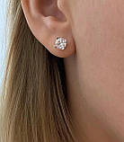 Срібні сережки пусети з каменем 0108.10р, фото 2