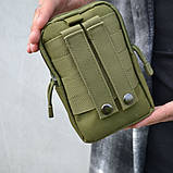 Тактична сумка - сумка для телефону, система MOLLE органайзер тактичний з кордури. Колір: хакі ZC-86, фото 9