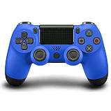 Джойстик DOUBLESHOCK для PS 4, бездротовий ігровий геймпад PS4/PC акумуляторний джойстик. VA-743 Колір синій, фото 11
