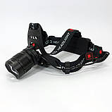 Ліхтар на лоб для риболовлі Police Bailong BL-T32-P50, Ліхтарик акумуляторний наголовний YI-48, фото 2