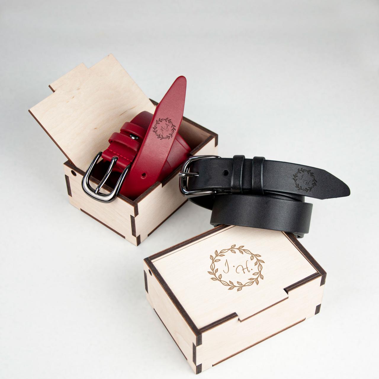 Ремінь жіночий натуральна шкіра ручної роботи з гравіюванням на замовлення, фото 1