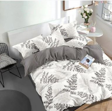 Двоспальний-максі комплект постільної білизни "Адіантум оновлений" з простирадлом 220/250