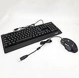 Клавіатура+мишка UKC з LED підсвічуванням від USB M-710, клавіатура ігрова з підсвічуванням та мишкою YD-50, фото 8