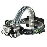 Ліхтар на голову акумуляторний світлодіодний потужний, Портативний світлодіодний налобний ліхтар QU-99, фото 6